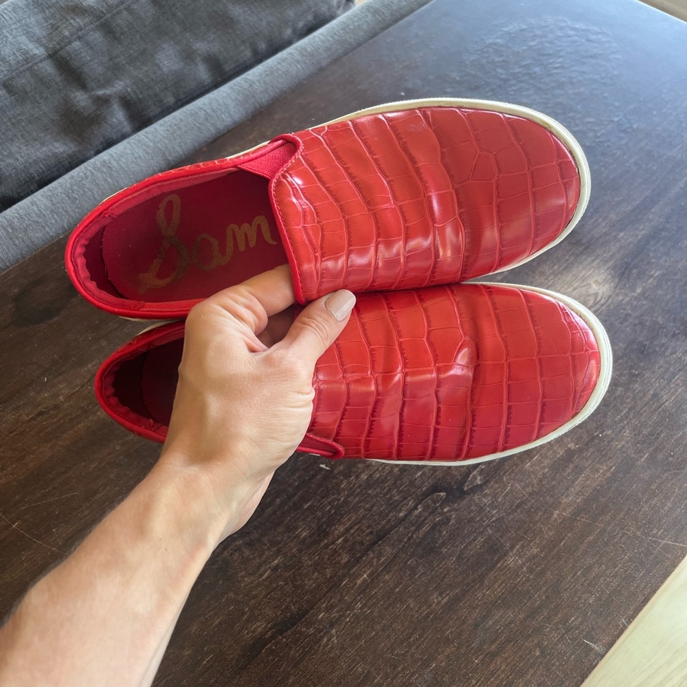 Sam Edelman Red Slip-On Women’s Shoes